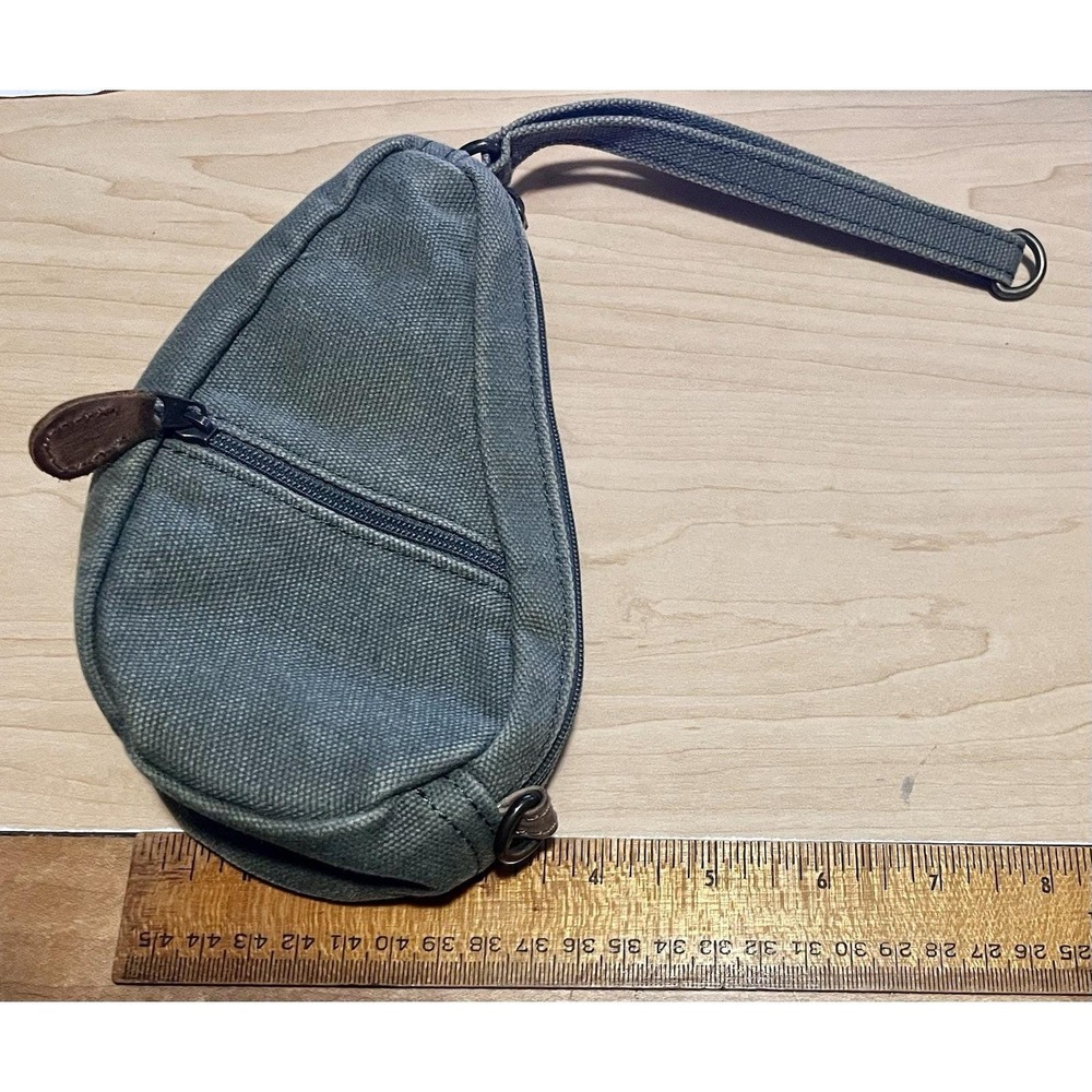 90s LL Bean AmeriBag Healthy Back Bag Sling MINI Olive Green Crossbody Travel - Picture 11 of 12